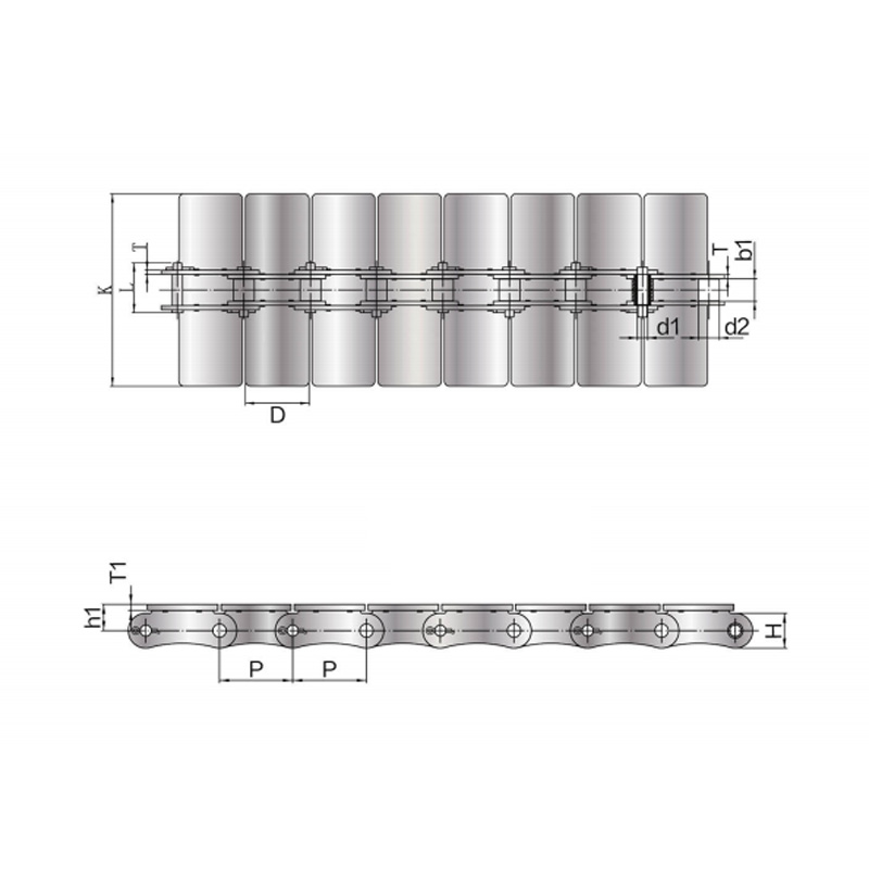 Chaîne à dessus plat soudée
