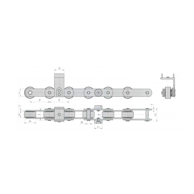 Chaîne de convoyeur pour ligne de production automobile